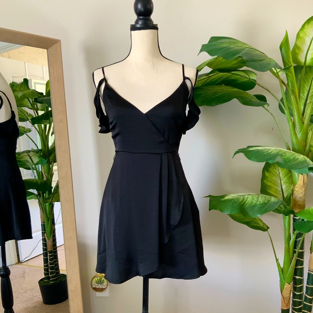 Little Black Dress + falloff arm straps